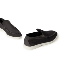 Loro Piana Summer Walk Suede Caviar Loafers -Creps Lockers loro piana summer walk suede caviar loafers fae8124 mb97 back detail