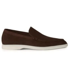 Loro Piana Summer Walk Suede Chocolate Loafers