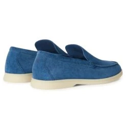 Loro Piana Summer Walk Suede Cobalt Ink Loafers 10 Loro Piana Summer Walk Suede Cobalt Ink Loafers -Creps Lockers loro piana summer walk suede cobalt ink loafers fae8124 back side