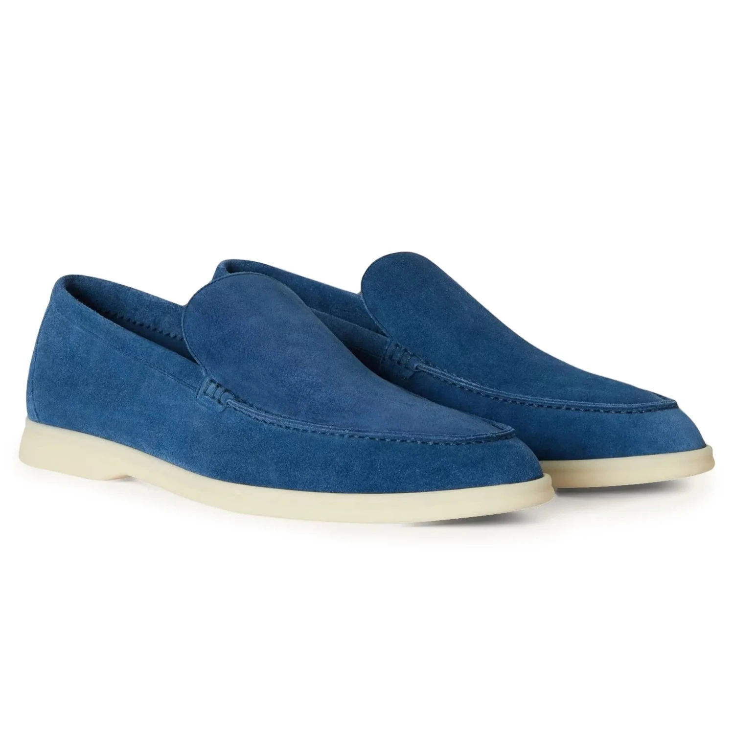 Loro Piana Summer Walk Suede Cobalt Ink Loafers 2 Loro Piana Summer Walk Suede Cobalt Ink Loafers - Image 2