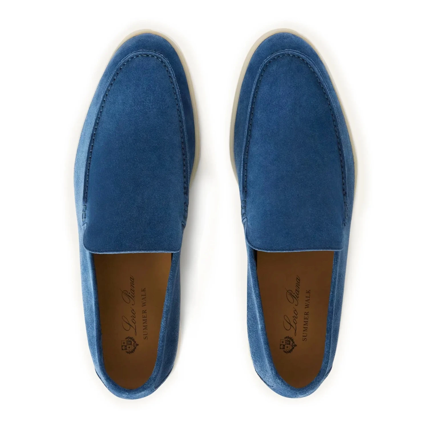 Loro Piana Summer Walk Suede Cobalt Ink Loafers 3 Loro Piana Summer Walk Suede Cobalt Ink Loafers - Image 3
