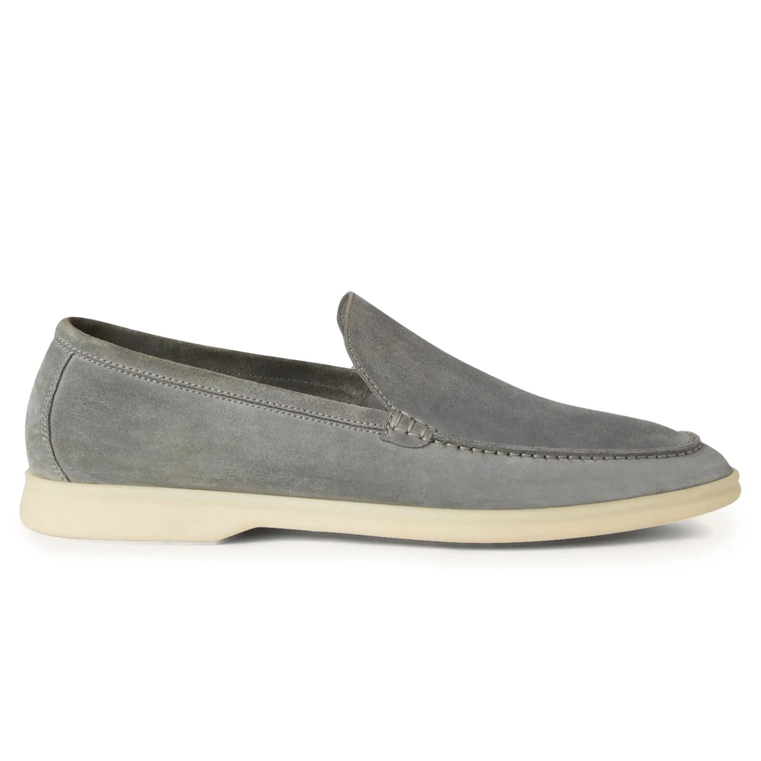 Loro Piana Summer Walk Suede Gull Grey Loafers 1 Loro Piana Summer Walk Suede Gull Grey Loafers