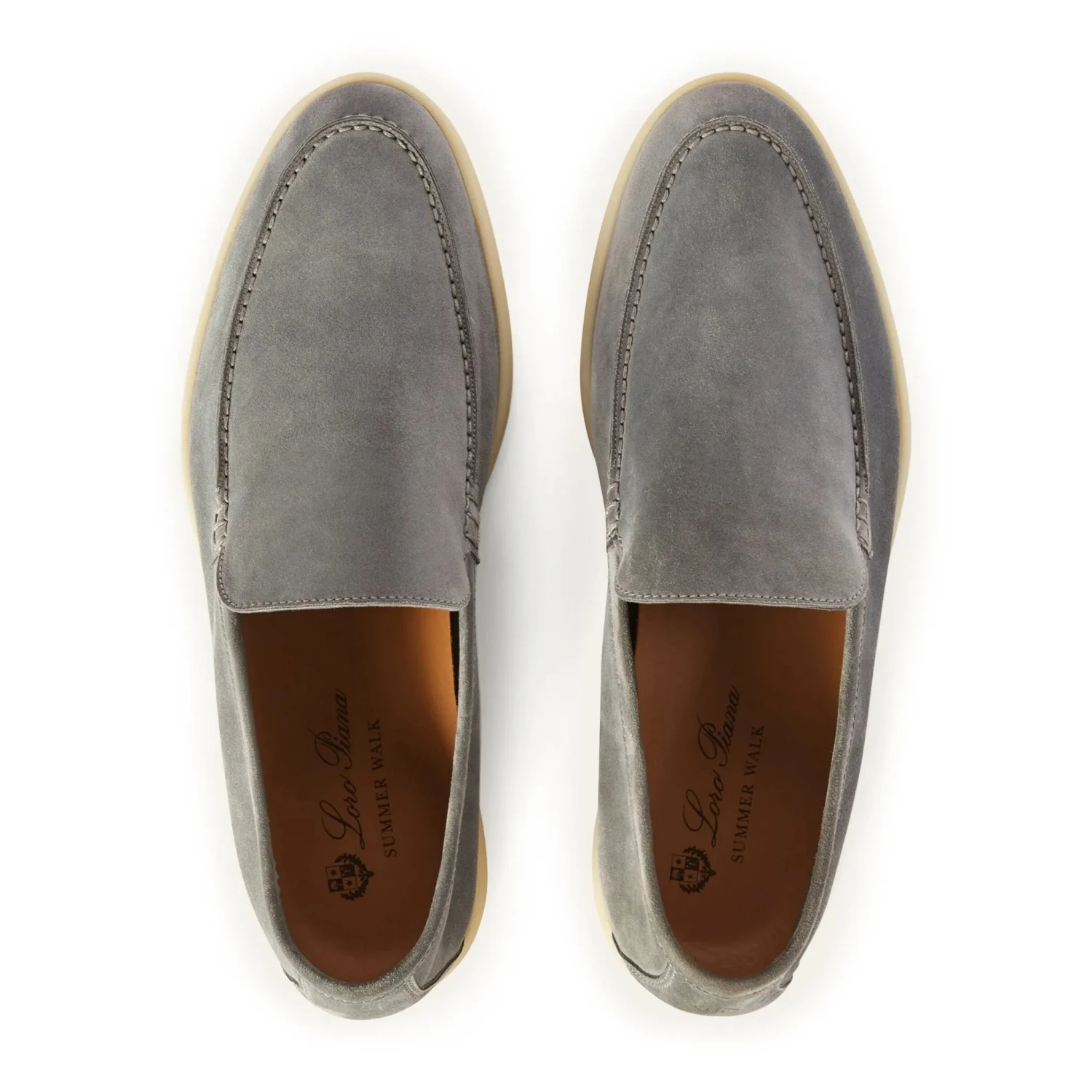 Loro Piana Summer Walk Suede Gull Grey Loafers 3 Loro Piana Summer Walk Suede Gull Grey Loafers - Image 3