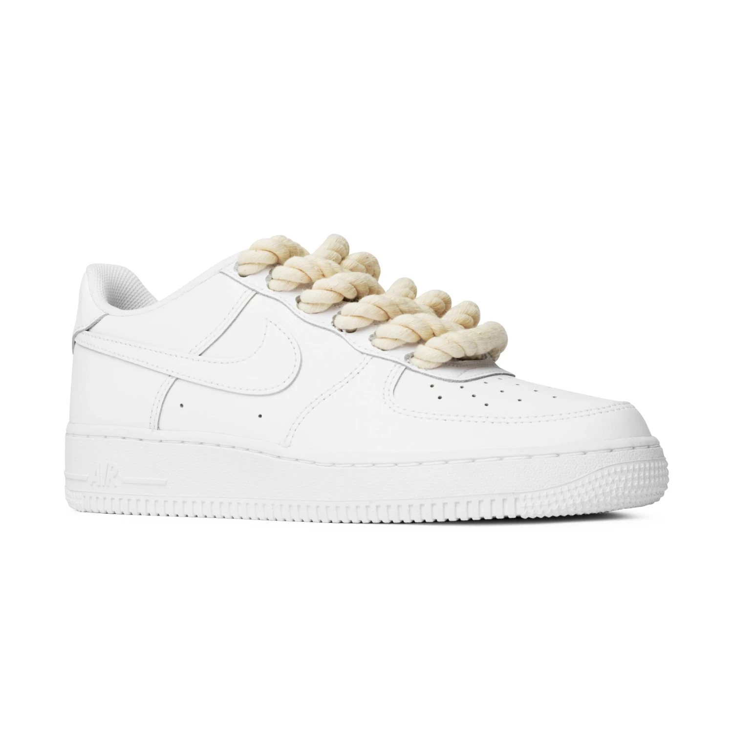 Nike Air Force 1 Low Rope Lace White Cream (GS) 2 Nike Air Force 1 Low Rope Lace White Cream (GS) - Image 2