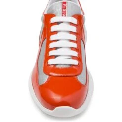 Prada Americas Cup Orange Silver Sneaker 9 Prada Americas Cup Orange Silver Sneaker -Creps Lockers prada americas cup orange silver sneaker 4e3400 asz f0q2o tongue