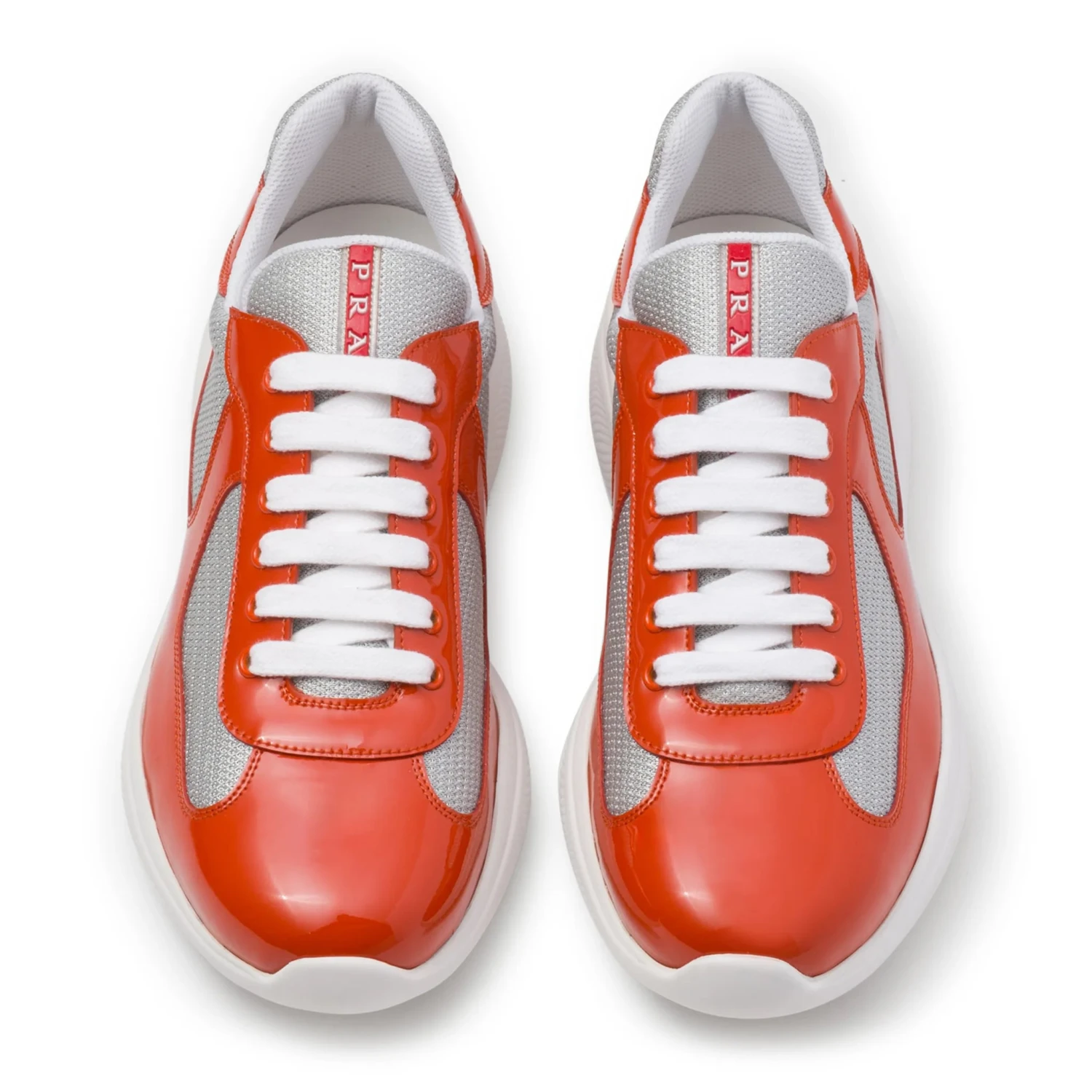 Prada Americas Cup Orange Silver Sneaker 3 Prada Americas Cup Orange Silver Sneaker - Image 3