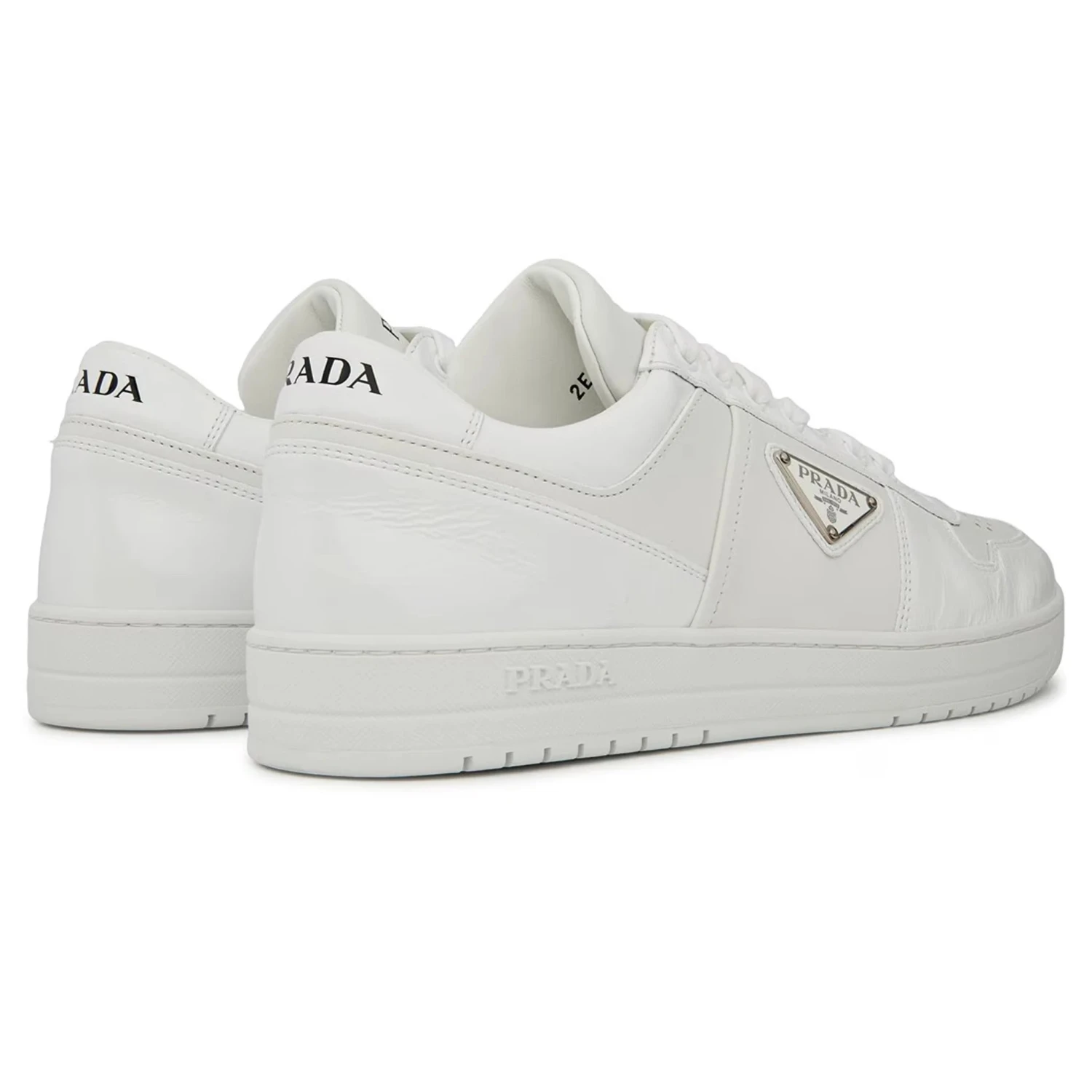 Prada Downtown Leather Low Top White Sneaker 4 Prada Downtown Leather Low Top White Sneaker - Image 4