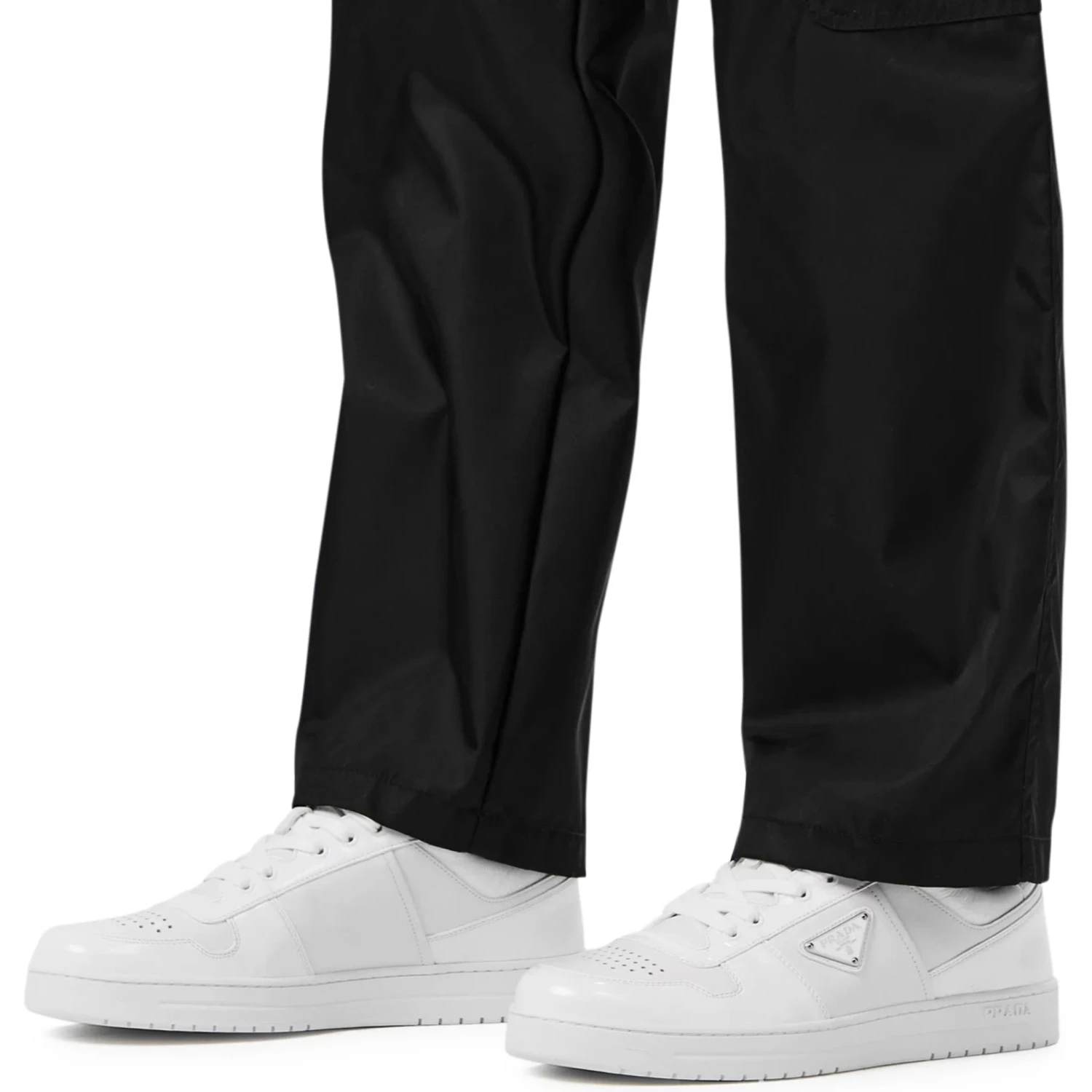 Prada Downtown Leather Low Top White Sneaker 5 Prada Downtown Leather Low Top White Sneaker - Image 5
