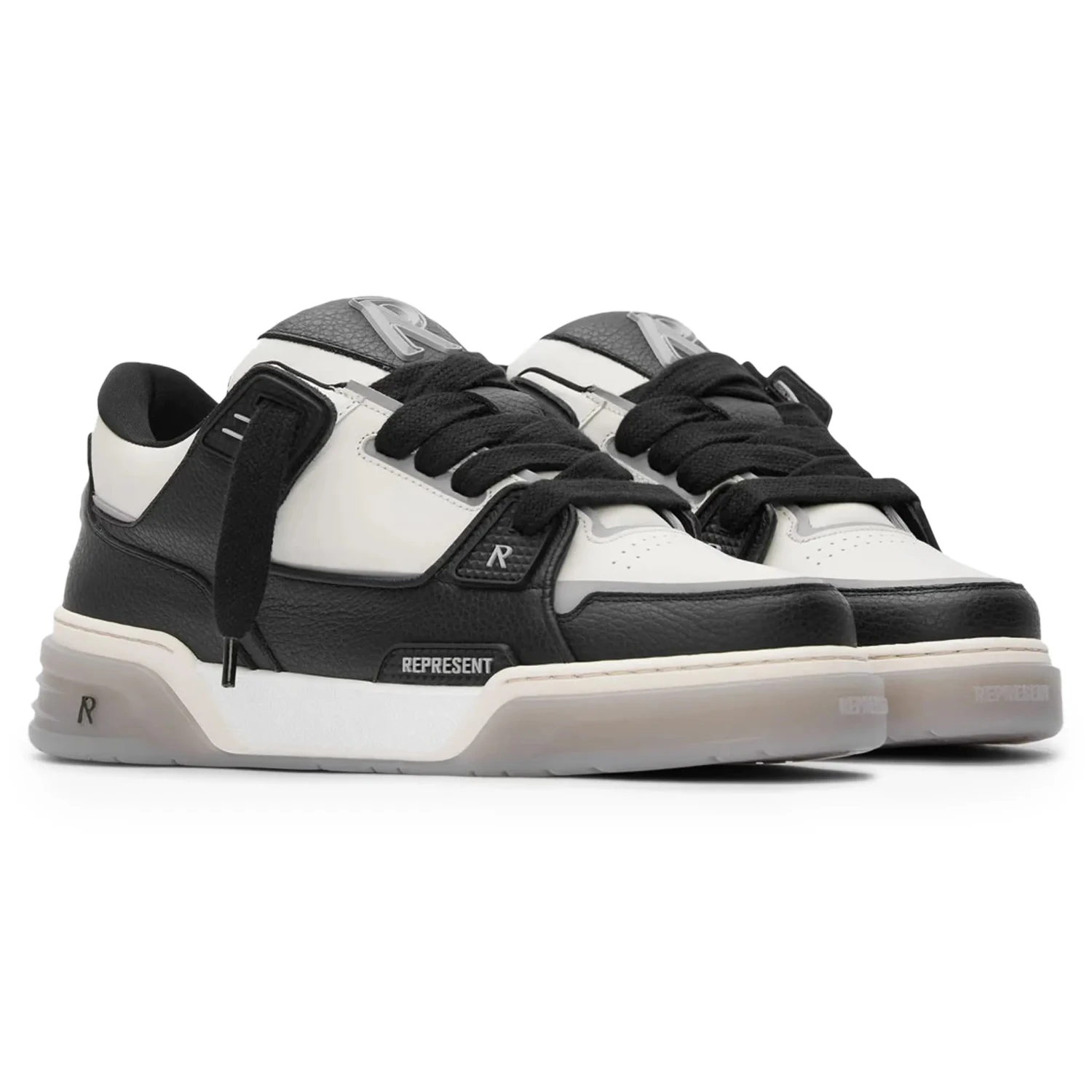 Represent Studio Black Vintage White Sneakers 2 Represent Studio Black Vintage White Sneakers - Image 2