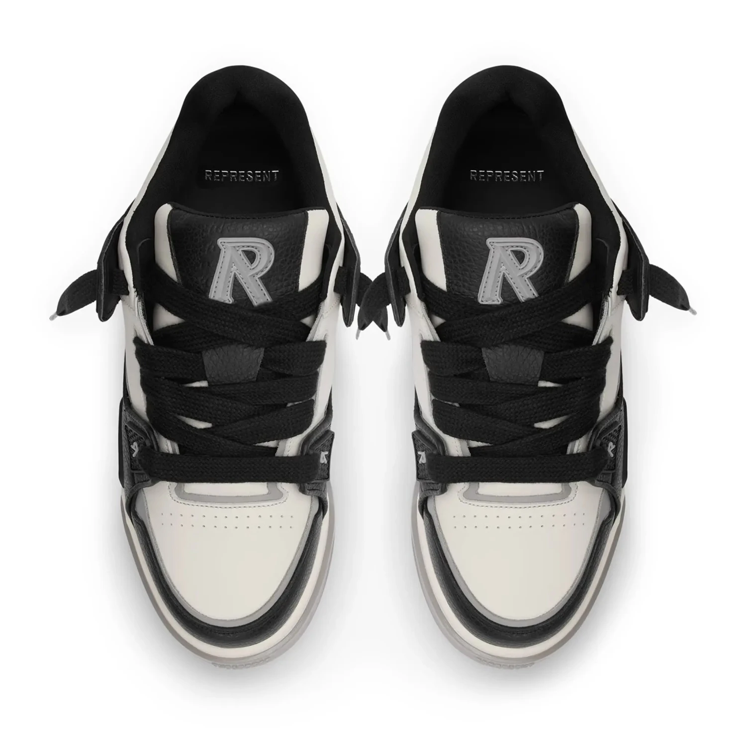 Represent Studio Black Vintage White Sneakers 3 Represent Studio Black Vintage White Sneakers - Image 3